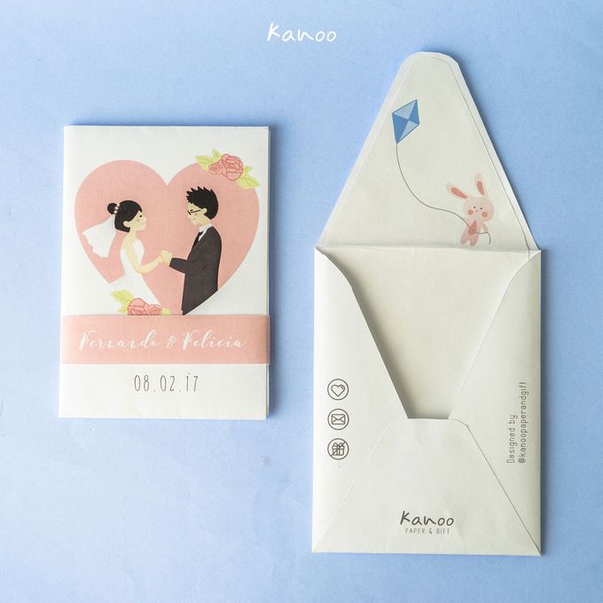 wedding invitation - blue pink by kanoo paper & gift - 003