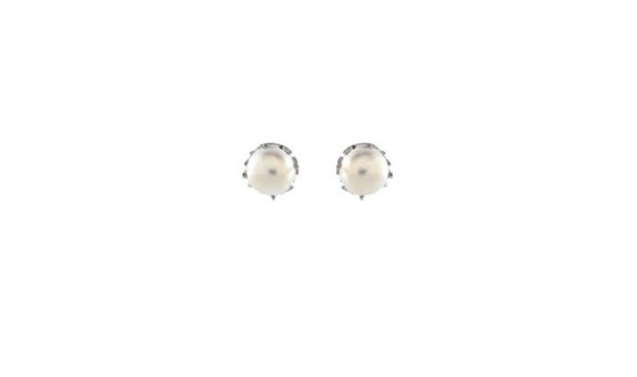 Matahari Pearl Small Studs White