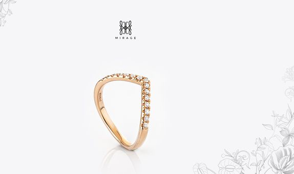 CHEVRON DIAMOND RING