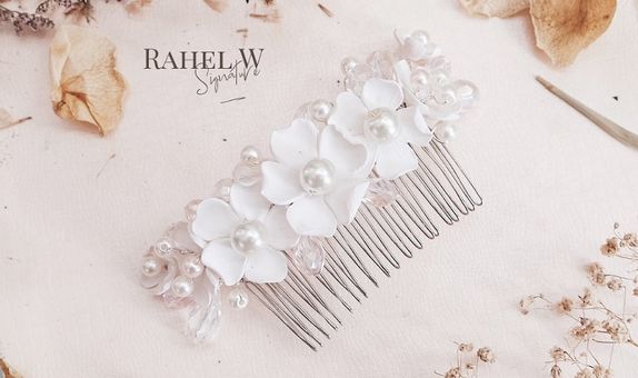 Penta Alba Crystal Hairpiece