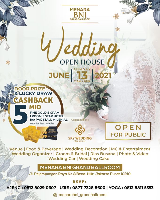 Menara BNI Grand Ballroom by Sky Wedding Organizer Wedding Open House 2021