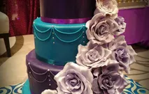 Purple & Teal Motif by M Cakes Studio