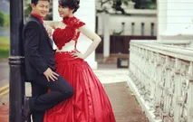 Red Rose Ballgown by AR Couture