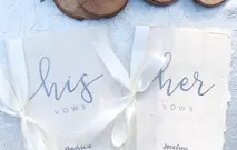 Personalised Wedding Vows Book by The Jomu Co