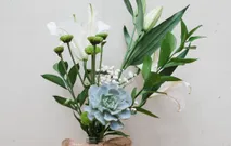 Flower Succulent Centerpiece by Kopi dan Tanaman