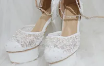 PRISKILA white Heels  by Helen Kunu by Kunu Looks