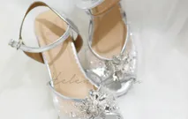 SILVER CRYSTAL HEELS by Helen Kunu by Kunu Looks