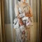 French blue and nude colored henna party dress by Farah Bisyir (Fashion Designer) / BY FAR