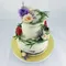 Floral Botanical Wedding Cake by Orange Maple Bakery