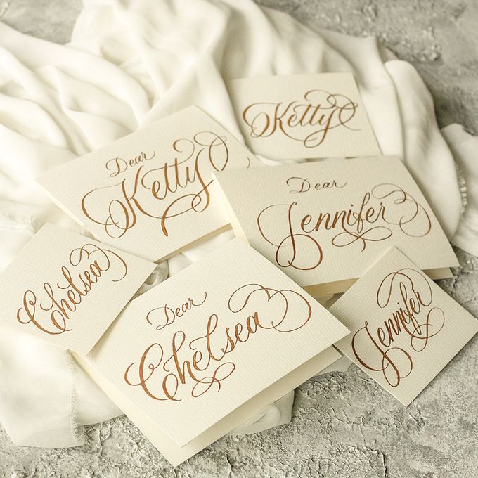 Custom Greeting Card for Prisky's Bridesmaids by Calligraphy By Mercia - 001 Custom Greeting Card for Prisky's Bridesmaids by Calligraphy By Mercia - 001