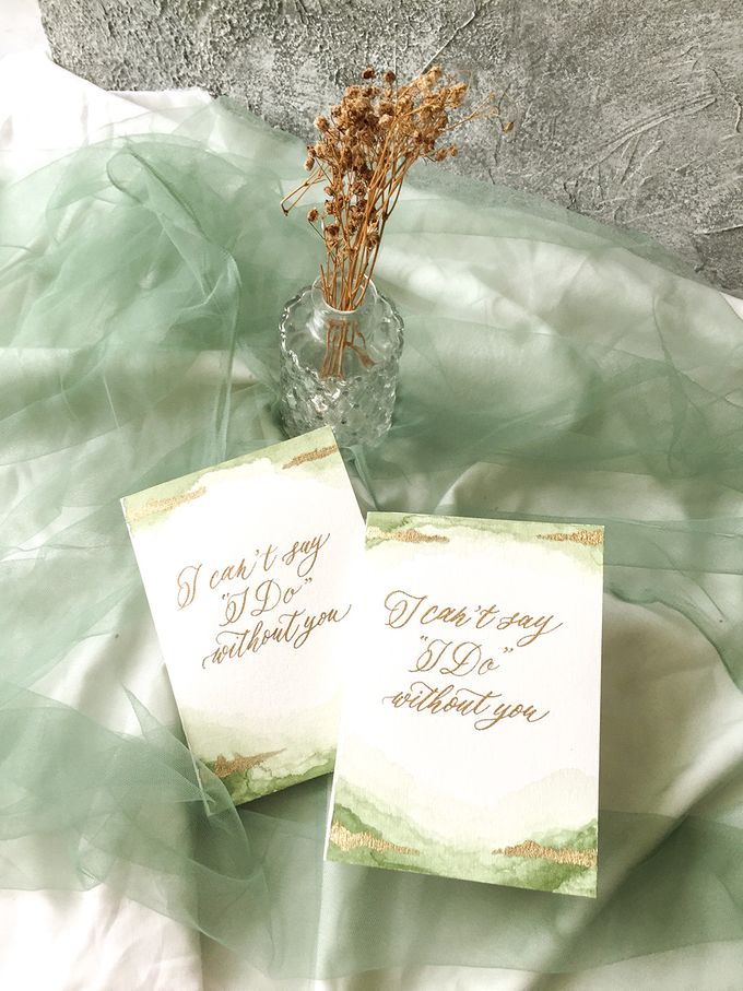 Place Cards & Custom Card for Gracia by Calligraphy By Mercia - 001 Place Cards & Custom Card for Gracia by Calligraphy By Mercia - 001