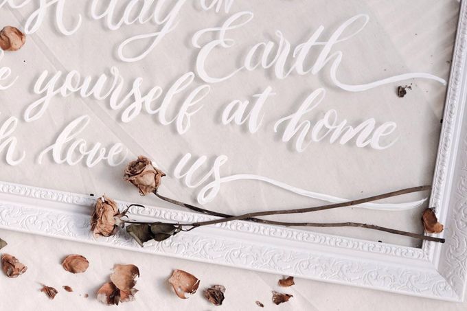 Natalia's Wedding Signage Frame by Calligraphy By Mercia - 001 Natalia's Wedding Signage Frame by Calligraphy By Mercia - 001