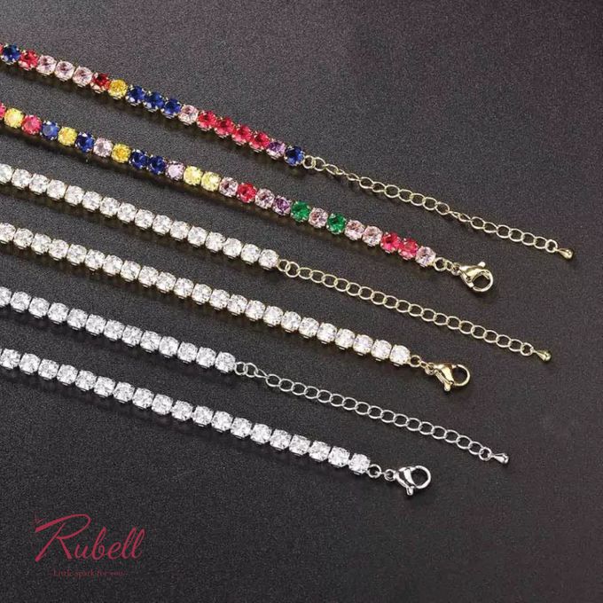 Elena Round Tennis Necklace by Rubell Jewelry - 006 Elena Round Tennis Necklace by Rubell Jewelry - 006