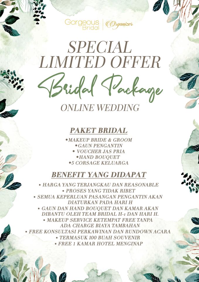 Gorgeous Simple Online Wedding Package 