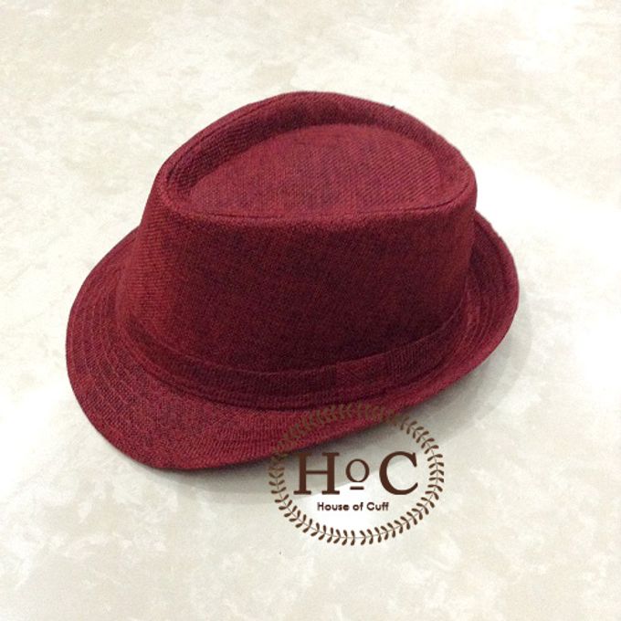 Topi Fedora Hat Fedora Red by 