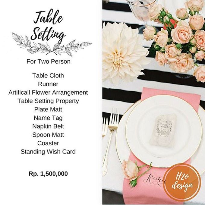 Package Table setting for Valentine's Day by H2 Design.co - 002 Package Table setting for Valentine's Day by H2 Design.co - 002