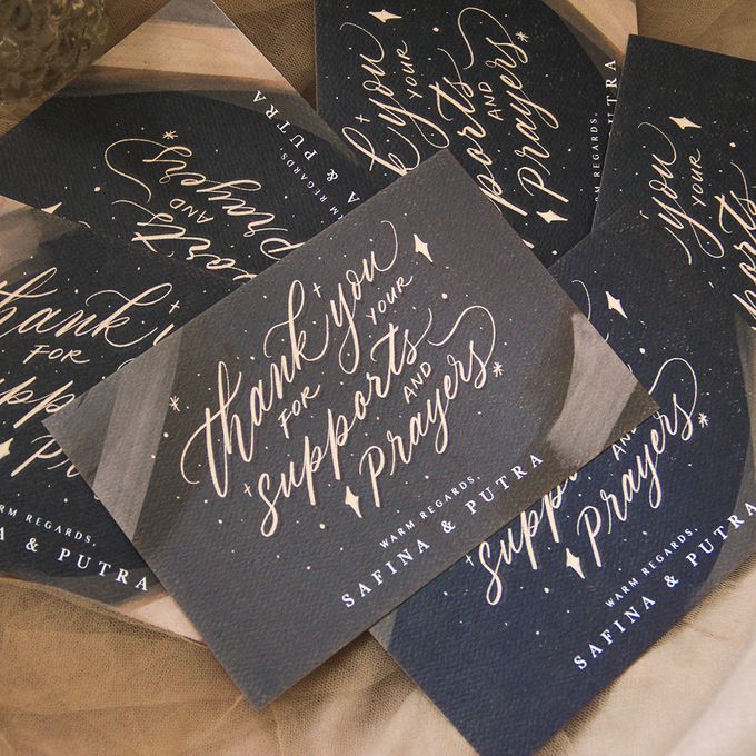 Safina & Putra Thank You Card by Calligraphy By Mercia - 002 Safina & Putra Thank You Card by Calligraphy By Mercia - 002