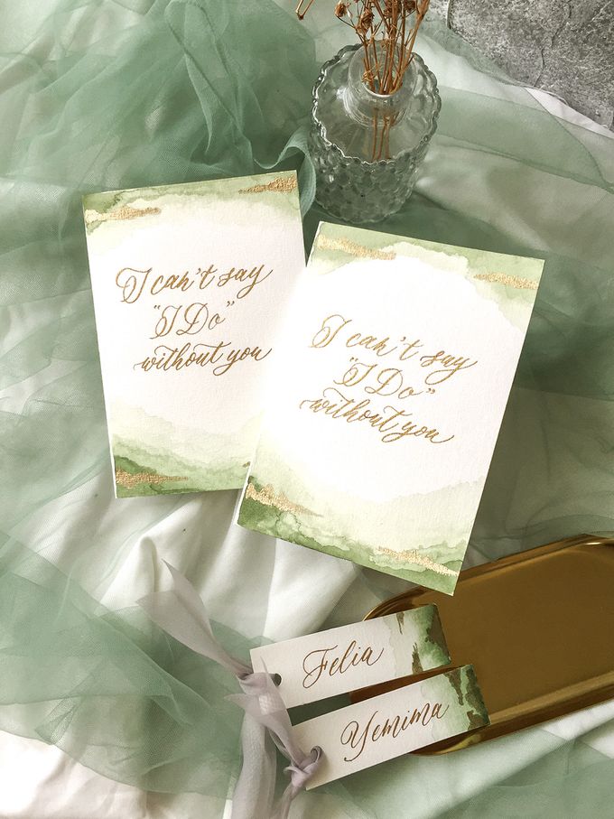 Place Cards & Custom Card for Gracia by Calligraphy By Mercia - 002 Place Cards & Custom Card for Gracia by Calligraphy By Mercia - 002