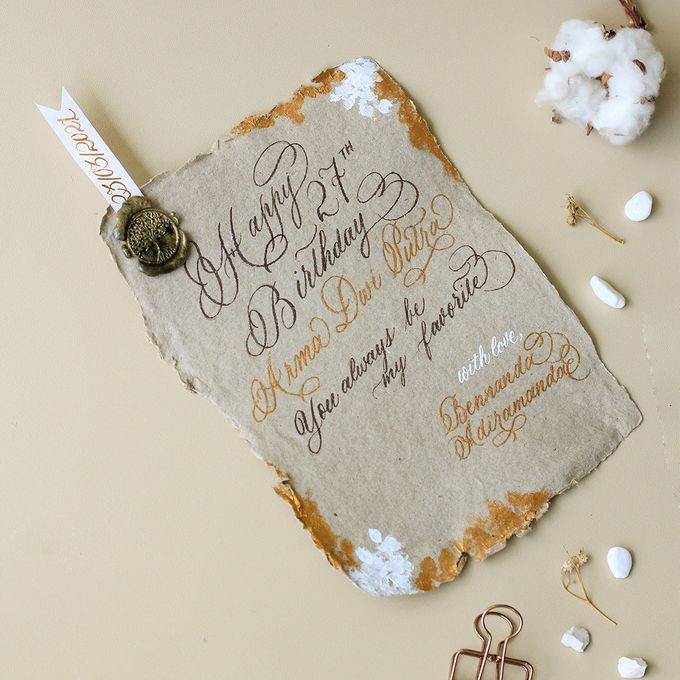 Custom Greeting Card for Bennanda by Calligraphy By Mercia - 002 Custom Greeting Card for Bennanda by Calligraphy By Mercia - 002