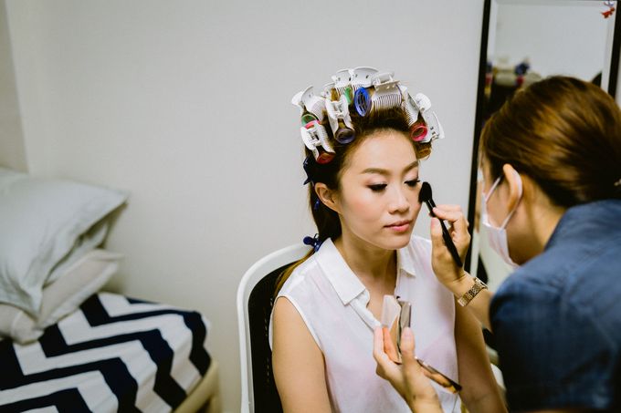 Actual Wedding Day for Yik Sze and Kah Keong - Natural Enhancement Makeup and Elegant Hairstyles by Alan Ng Photography - 001