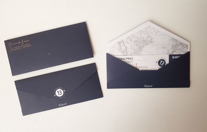 Boarding pass Invitation " E✈J " by Red Card - 003 Boarding pass Invitation " E✈J " by Red Card - 003