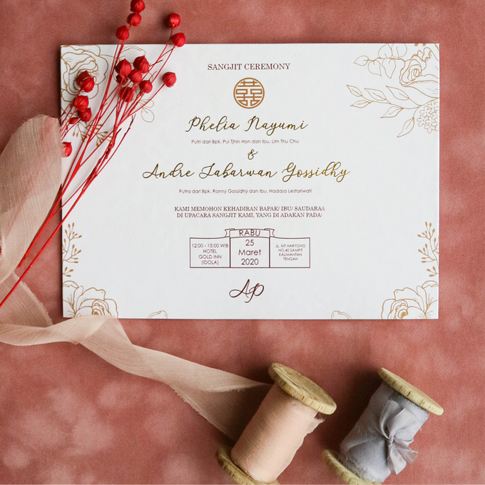 Phelia & Andre Sangjit Ceremony Invitation by Gifu Invitation & Souvenir - 002