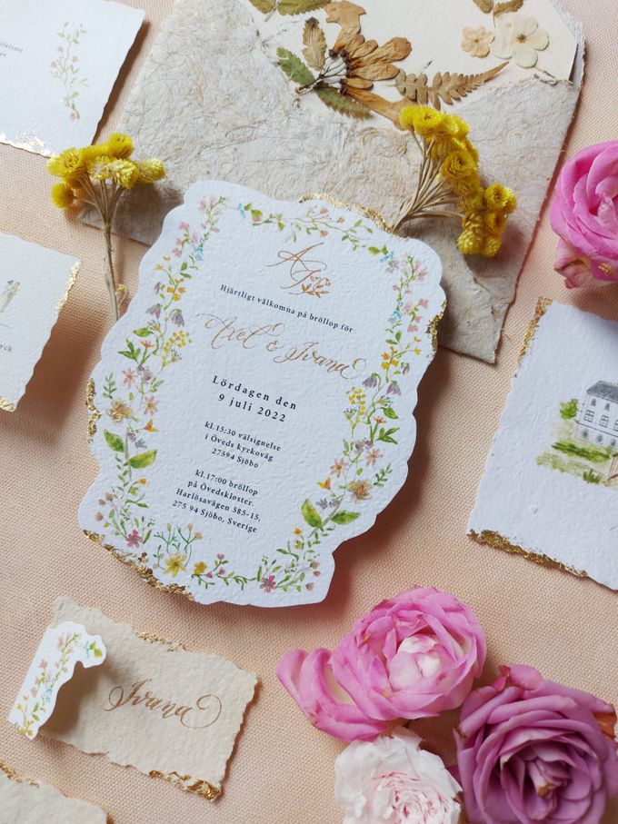 Keepsake invitations for A + I by Lovebirdstories