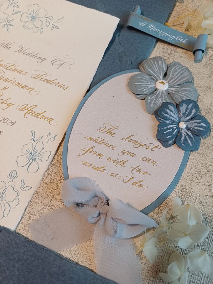 Keepsake Invitation Set For M+B by Pen Art By Jen - 001 Keepsake Invitation Set For M+B by Pen Art By Jen - 001