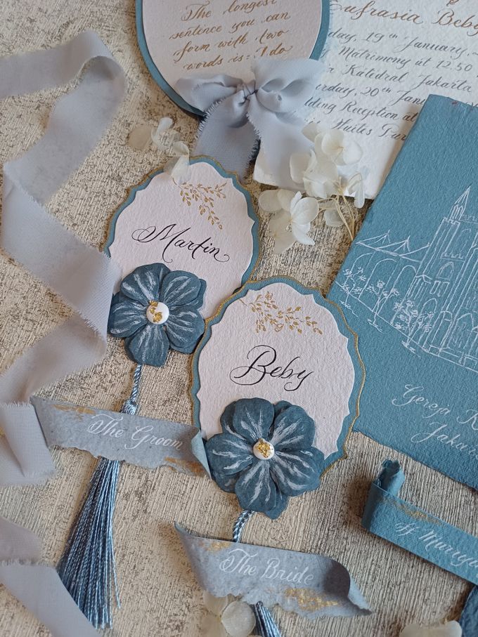 Keepsake Invitation Set For M+B by Pen Art By Jen - 005 Keepsake Invitation Set For M+B by Pen Art By Jen - 005