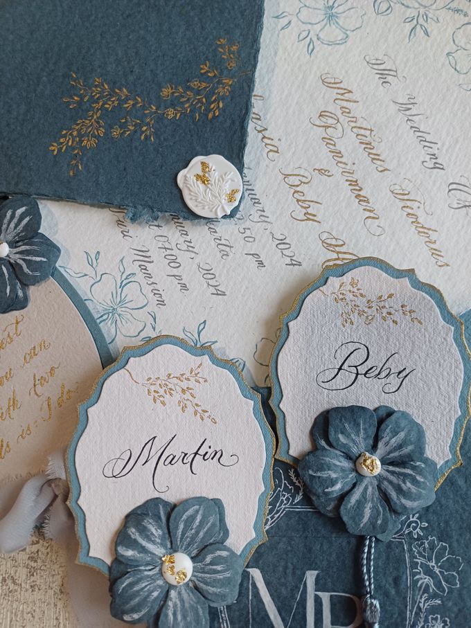 Keepsake Invitation Set For M+B by Pen Art By Jen - 012 Keepsake Invitation Set For M+B by Pen Art By Jen - 012