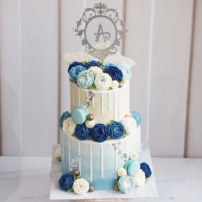 2 tiers Celebration Cake (Wedding, Birthdays, etc) by duchess bakes - 022