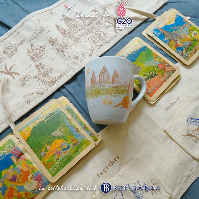 Bank Indonesia & G20: "The Golden Land Indonesia; Ceramic Mug” Exclusive Custom Souvenir Project by Kakena Craft House - 003