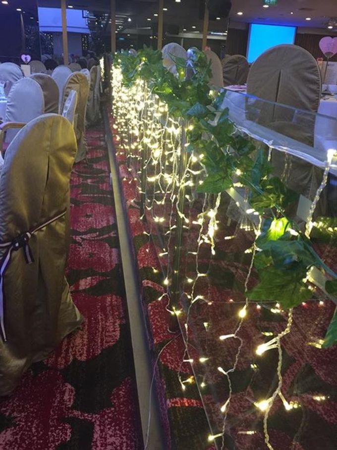 Fairylights Canopy and Customised Aisle Runner by Te Planner - 004