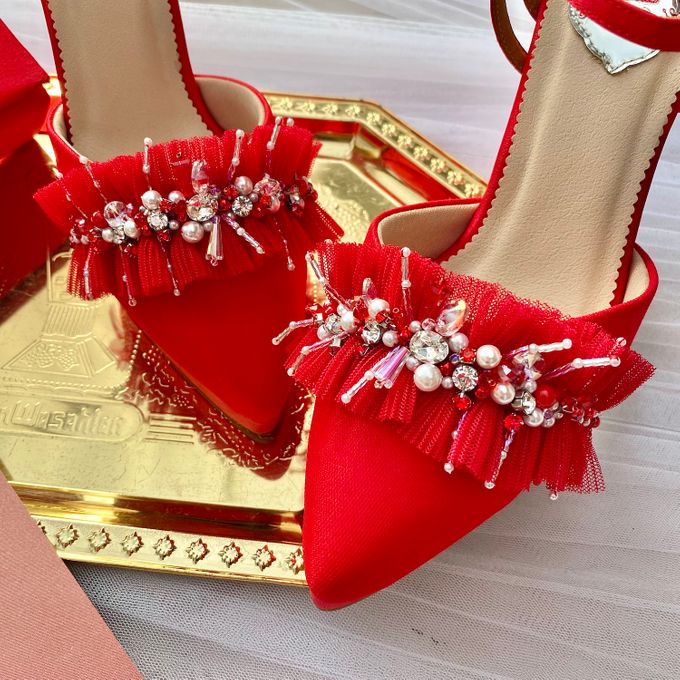 Colourful Matching Set: Party shoes & Clutches by Aveda Footwear - 016 Colourful Matching Set: Party shoes & Clutches by Aveda Footwear - 016