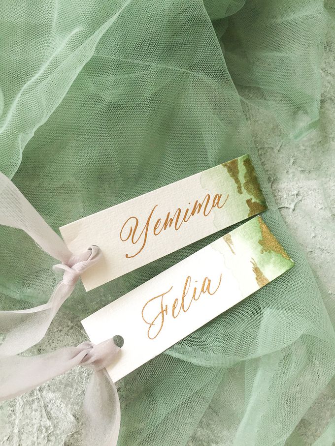 Place Cards & Custom Card for Gracia by Calligraphy By Mercia - 003 Place Cards & Custom Card for Gracia by Calligraphy By Mercia - 003