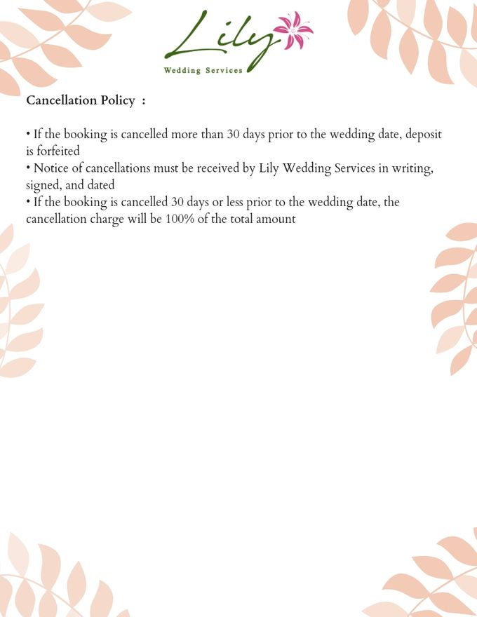 Our Wedding Packages by Lily Wedding Services - 011 Our Wedding Packages by Lily Wedding Services - 011