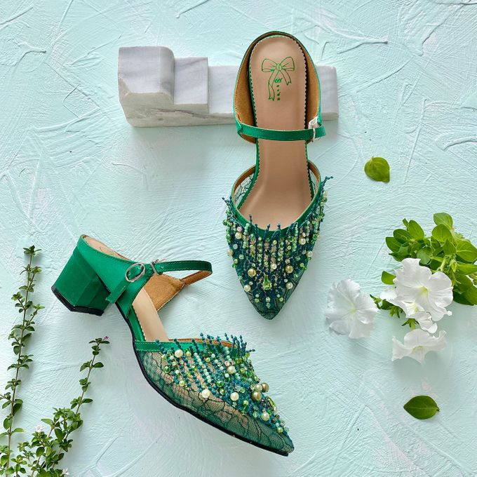 Colourful Matching Set: Party shoes & Clutches by Aveda Footwear - 006