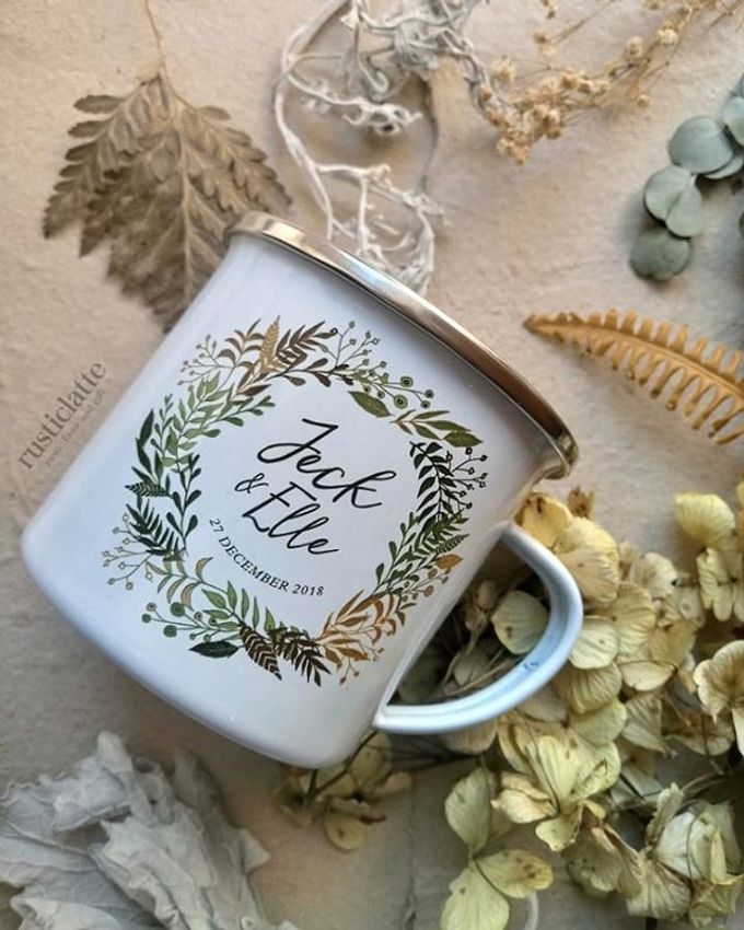 Souvenir Mug Enamel Vintage Jadul by Rusticlatte - 003