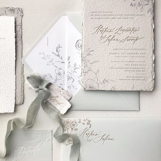 Dreamy deckle edge by Pensée invitation & stationery - 003