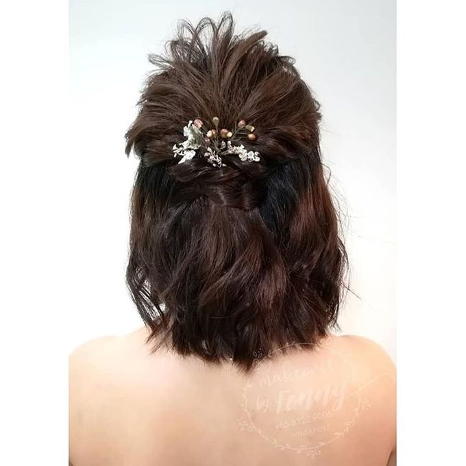Bridal make up and hairdo for short hair by Fennymakeupartist - 013 Bridal make up and hairdo for short hair by Fennymakeupartist - 013