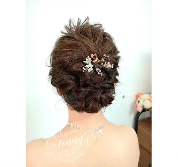 Bridal make up and hairdo for short hair by Fennymakeupartist - 008