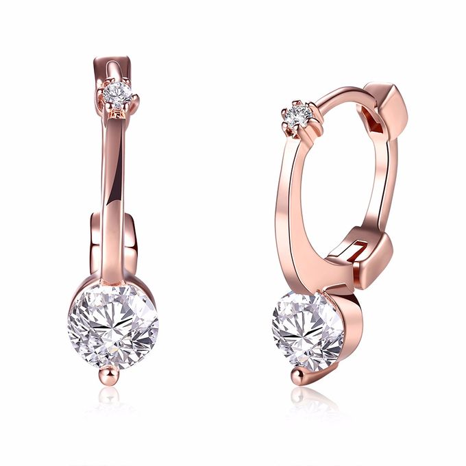 TIARIA Diamond Simple & Chic Gold Earring Perhiasan Anting Emas Berlian by TIARIA - 001