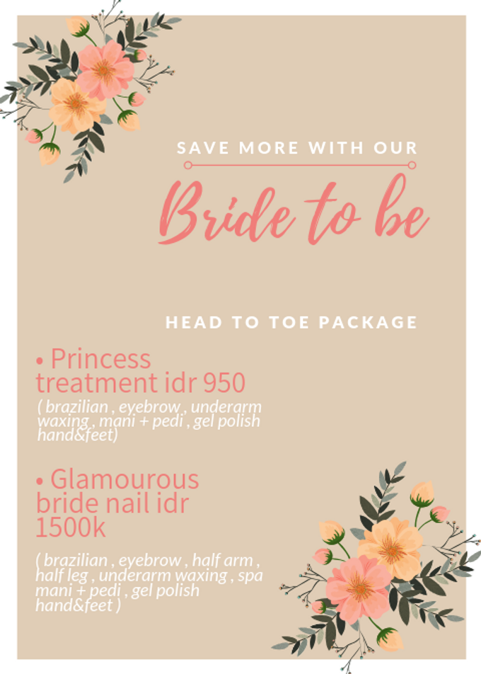 Bride to be head to toe package by Elegant Nail Indonesia - 001 Bride to be head to toe package by Elegant Nail Indonesia - 001