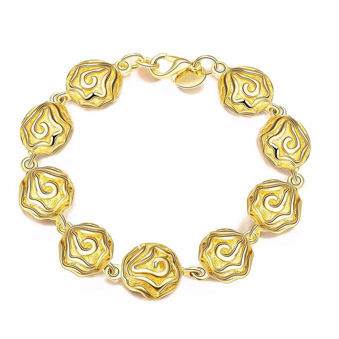 TIARIA Rose Shaped Gold Bracelet Perhiasan Gelang Emas by TIARIA - 003 TIARIA Rose Shaped Gold Bracelet Perhiasan Gelang Emas by TIARIA - 003