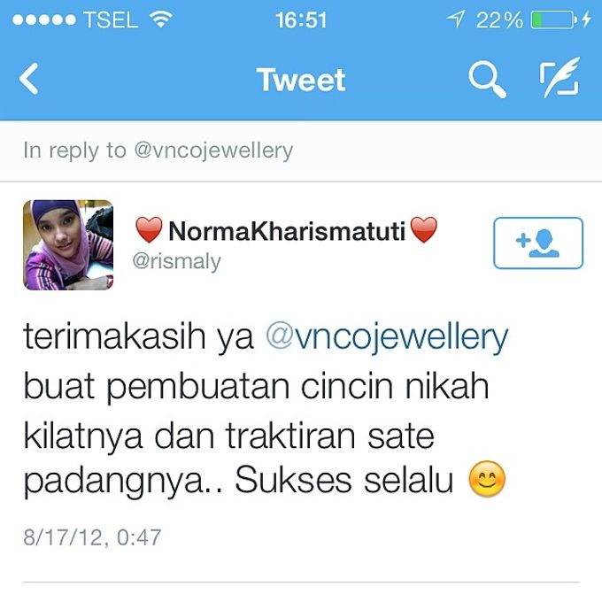 testimoni & review customer by V&Co Jewellery - 006 testimoni & review customer by V&Co Jewellery - 006
