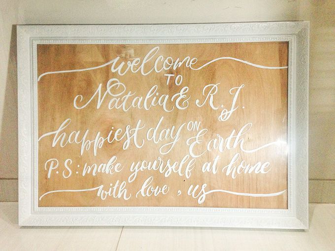 Natalia's Wedding Signage Frame by Calligraphy By Mercia - 009 Natalia's Wedding Signage Frame by Calligraphy By Mercia - 009