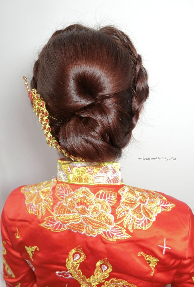 short hair bride practical makeup & hairstyle by Cocoon makeup and hair - 013