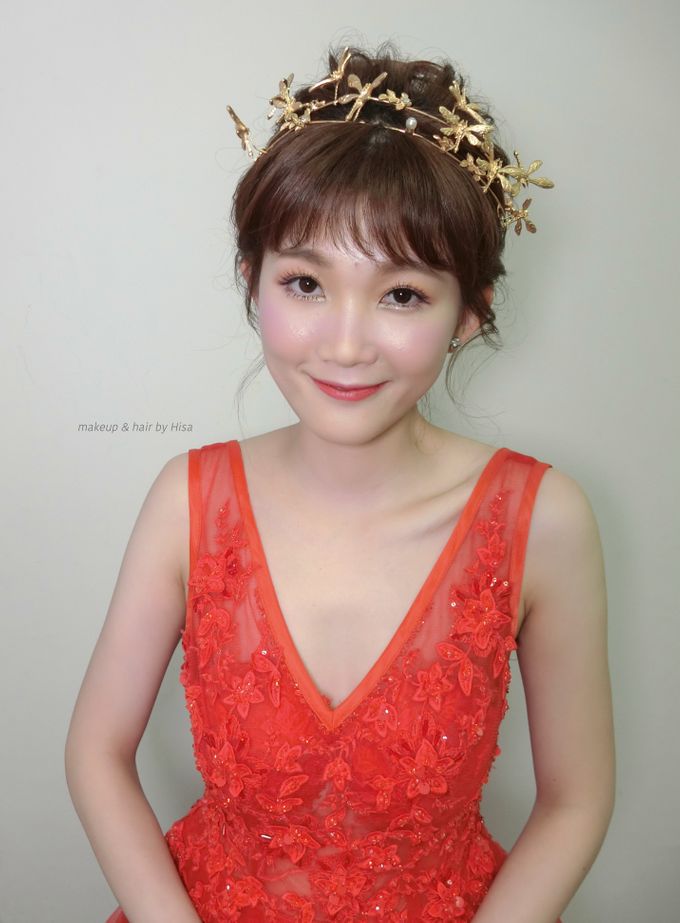 short hair bride practical makeup & hairstyle by Cocoon makeup and hair - 016