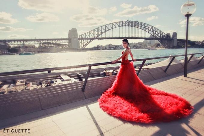 Red Romantic Dress by Etiquette - 004 Red Romantic Dress by Etiquette - 004