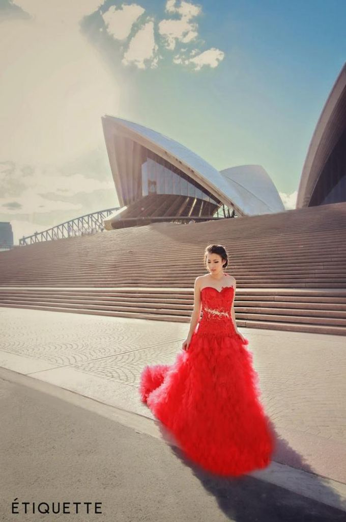 Red Romantic Dress by Etiquette - 001 Red Romantic Dress by Etiquette - 001